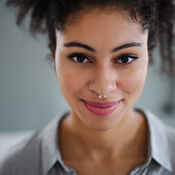 sexy woman nose piercing